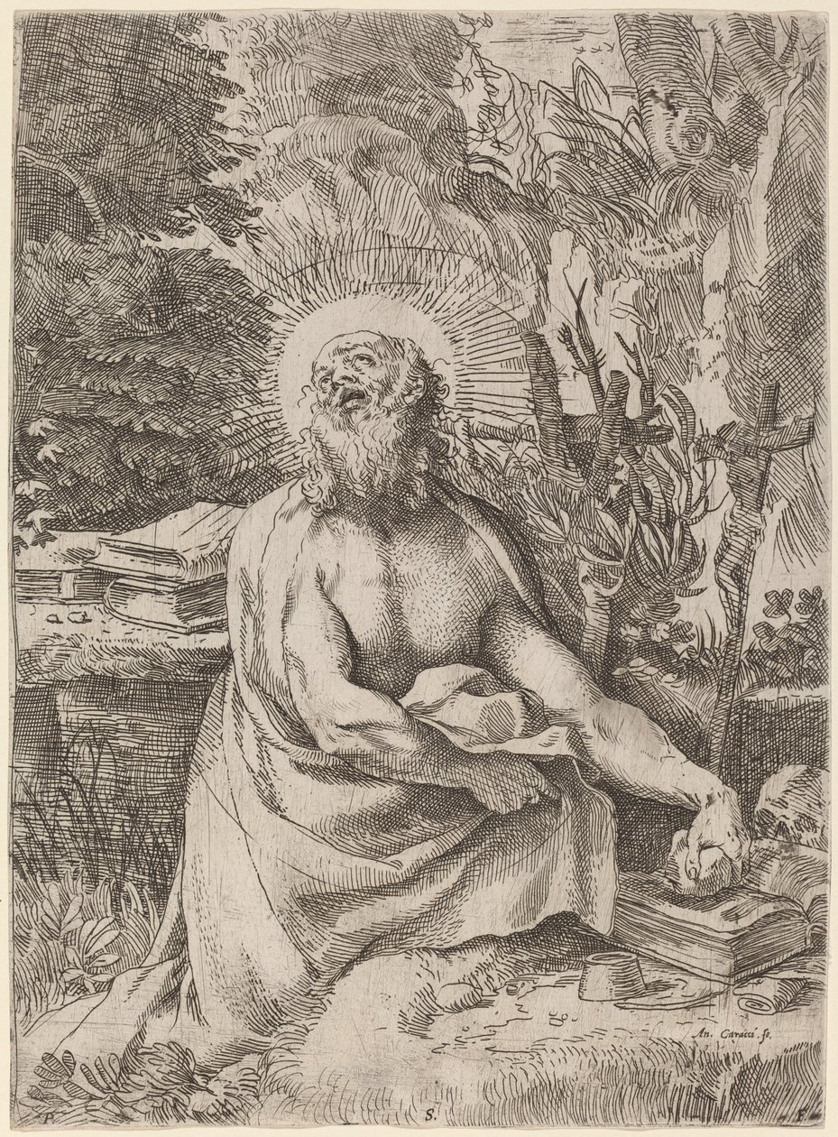 Saint Jérôme dans le désert - Annibale Carracci
