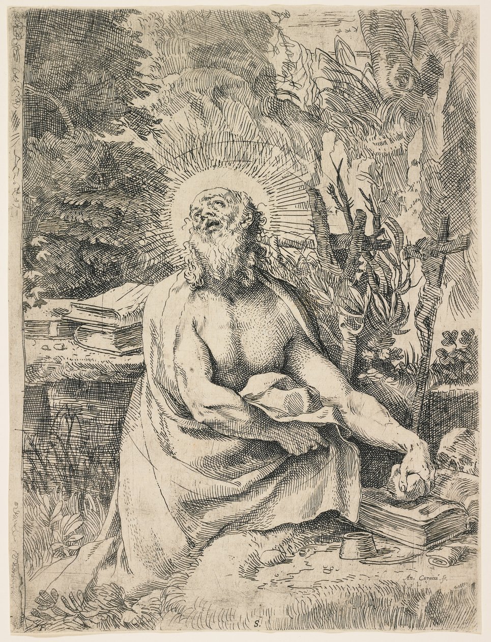 Saint Jérôme dans le désert, c. 1591 - Annibale Carracci