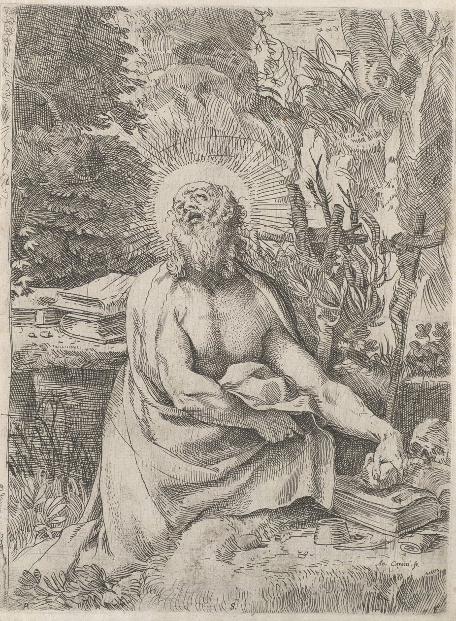 Saint Jérôme dans le désert - Annibale Carracci
