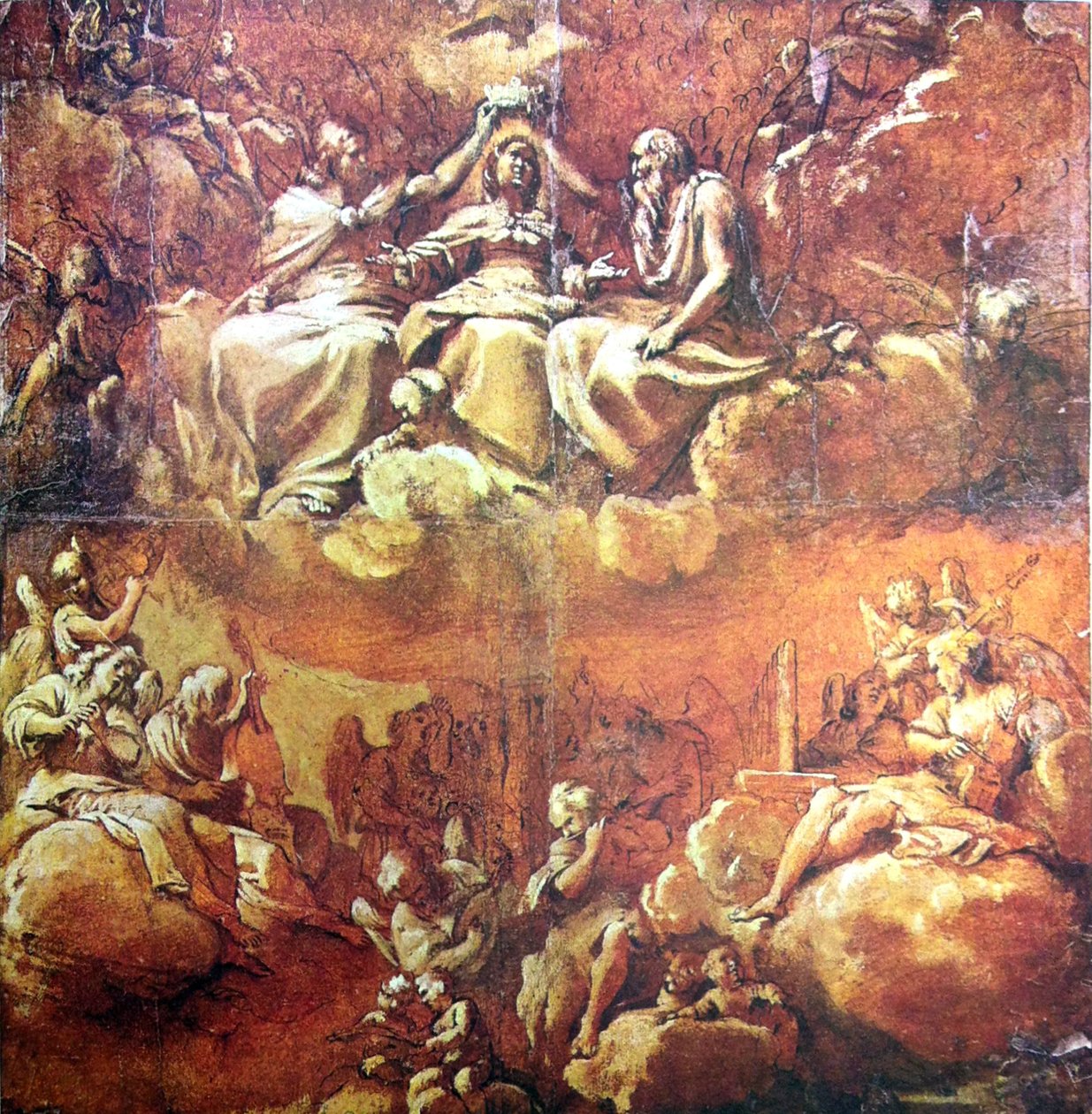 Étude pour le couronnement de la Vierge - Annibale Carracci - Annibale Carracci
