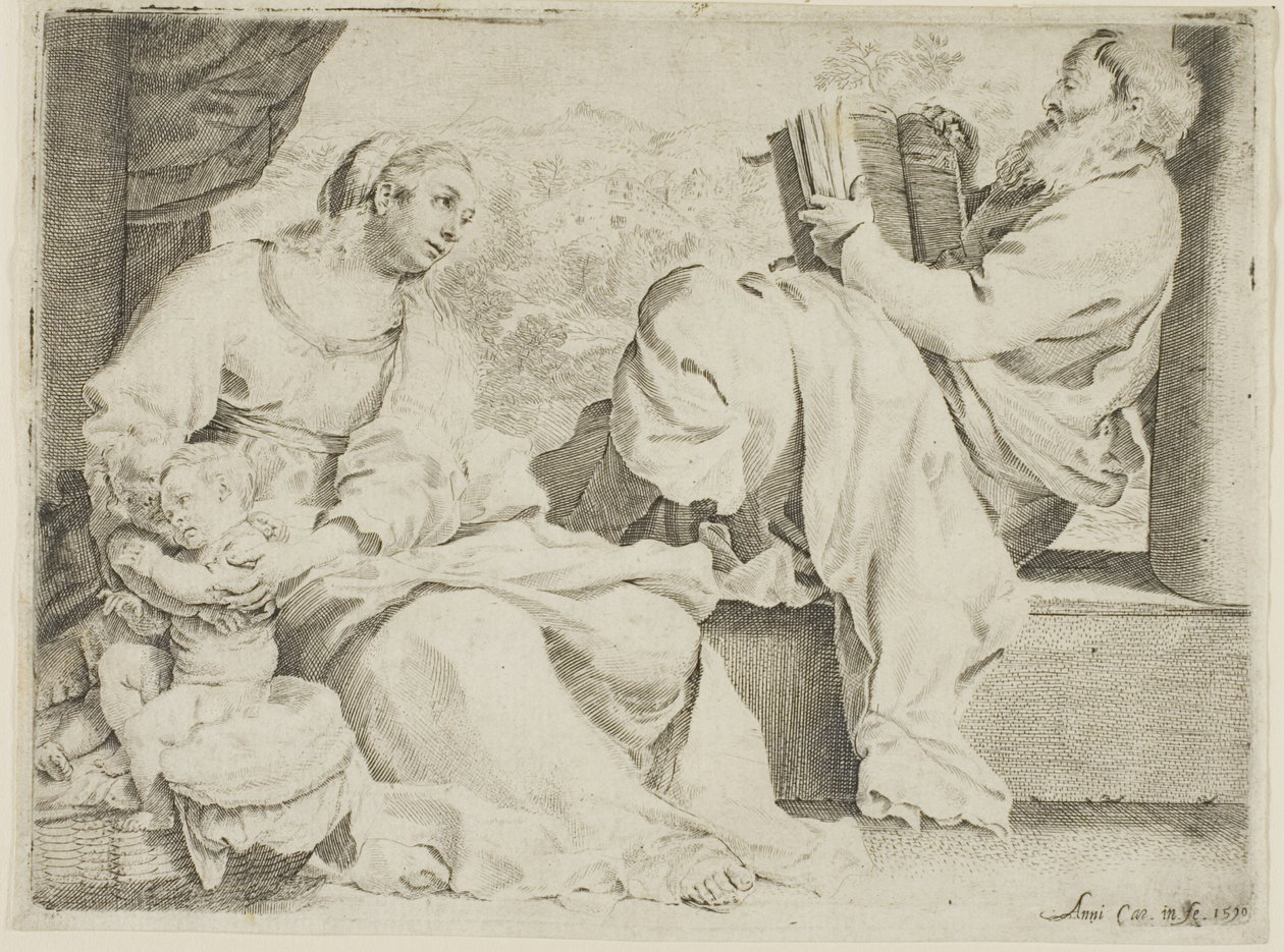 La Sainte Famille avec Saint Jean-Baptiste - Annibale Carracci