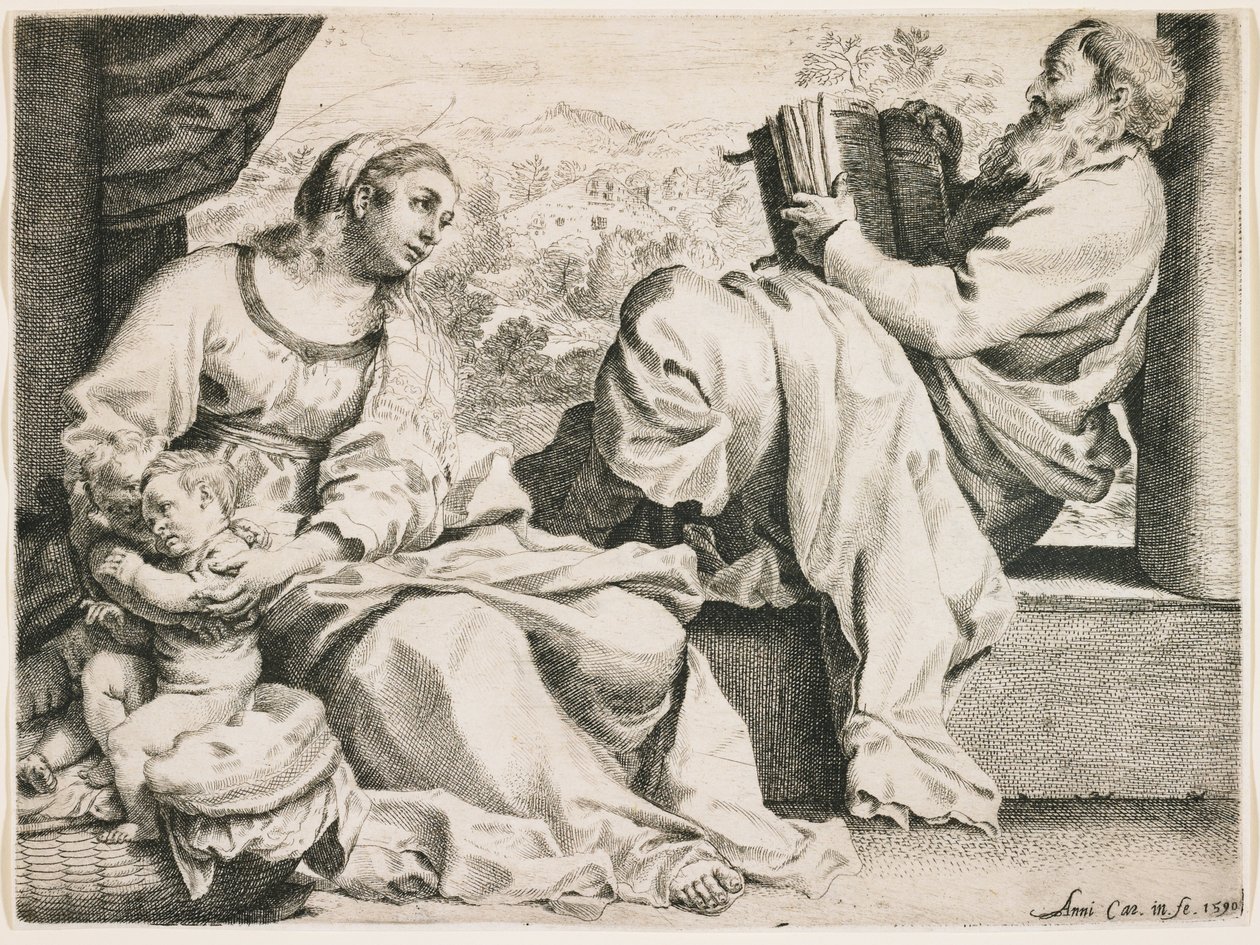La Sainte Famille avec saint Jean-Baptiste - Annibale Carracci