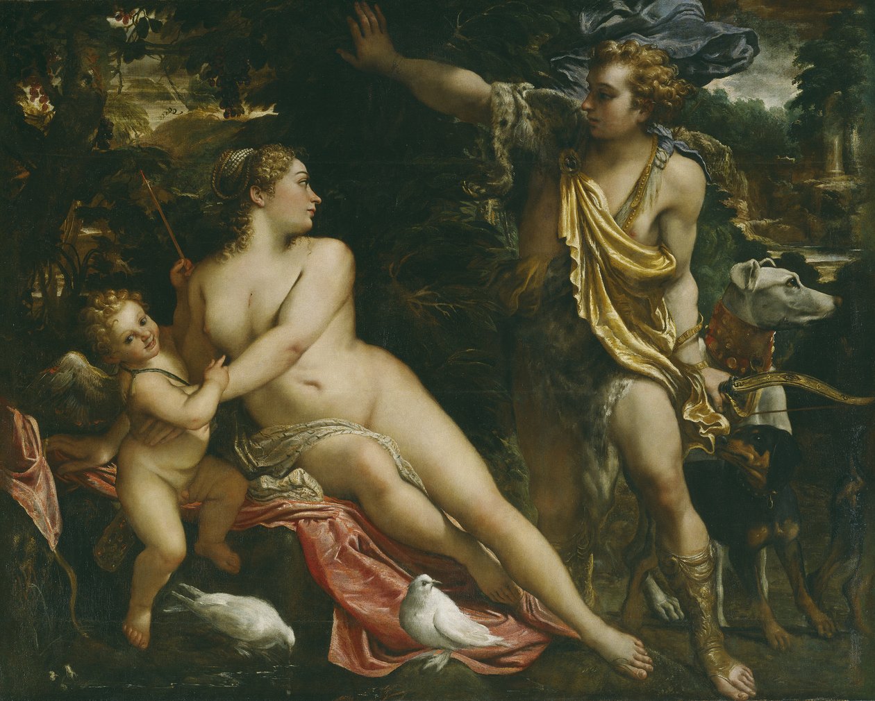Vénus, Adonis et Cupidon - Annibale Carracci
