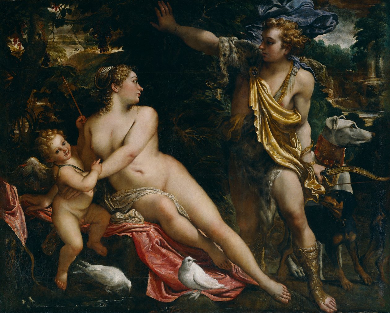 Vénus, Adonis et Cupidon, c.1590 - Annibale Carracci