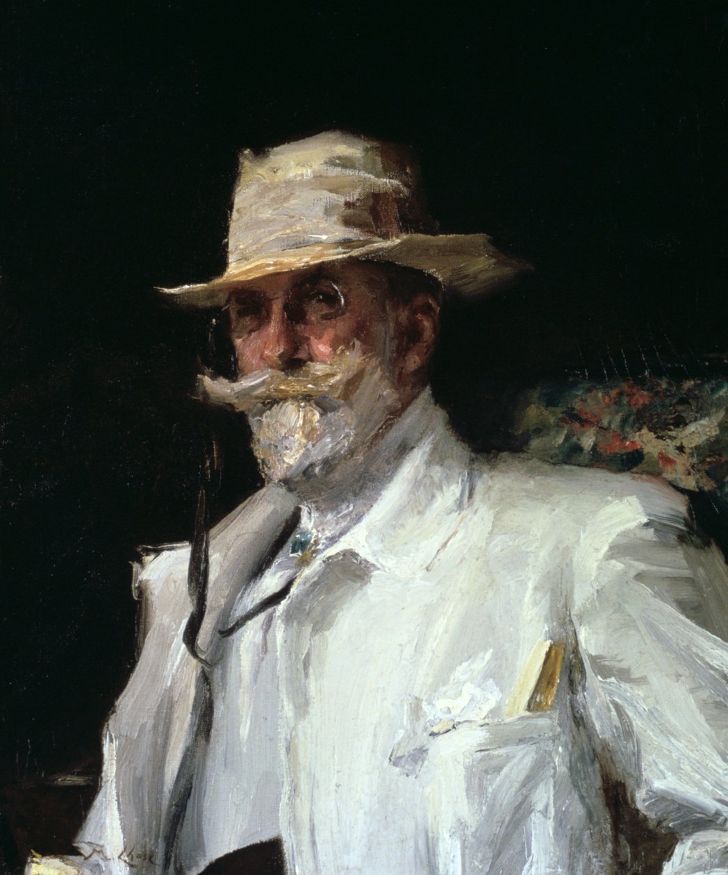 Portrait de William Merritt Chase, peintre impressionniste américain, vers 1910 - Annie Traquair Lang