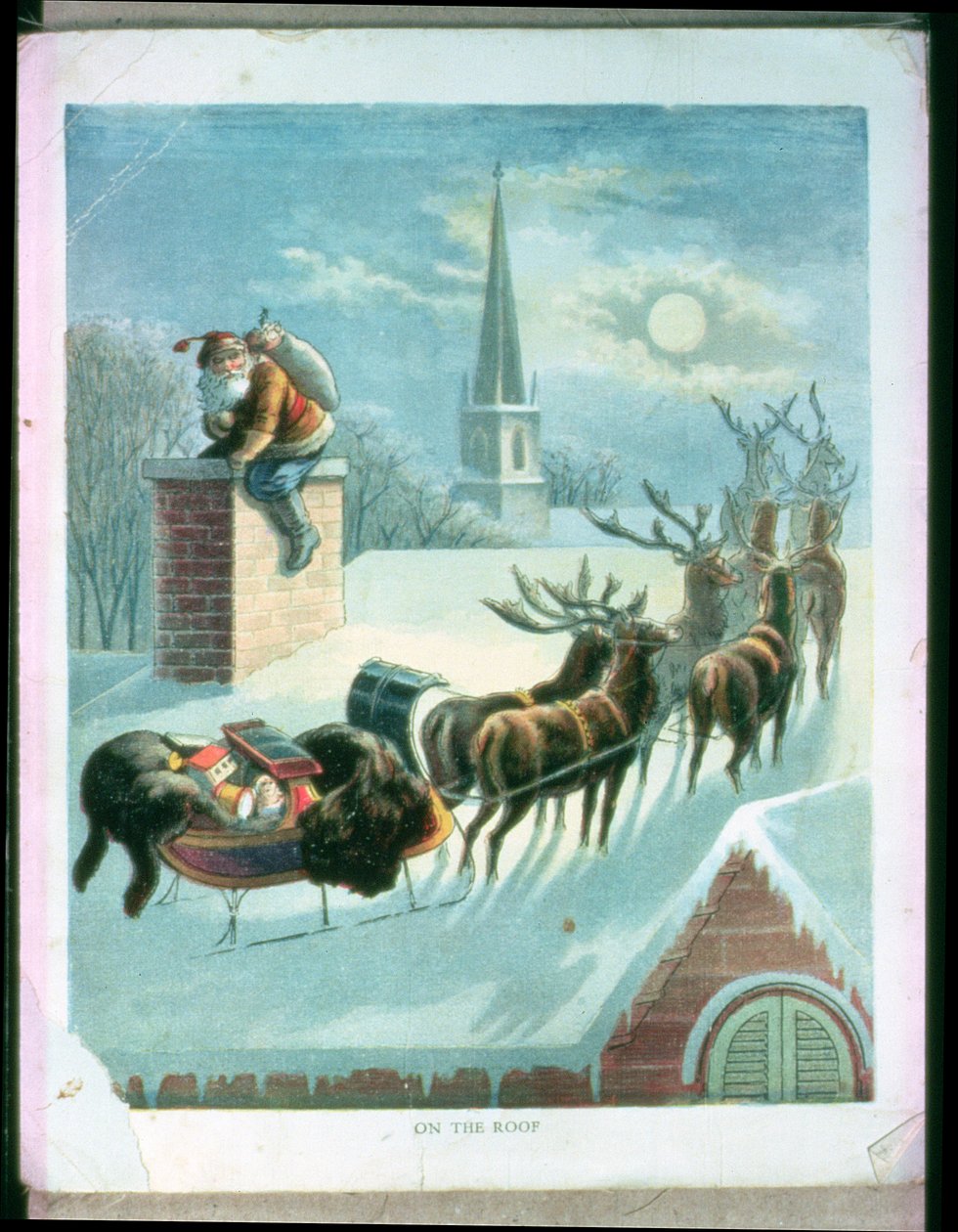 Sur le toit, illustration de livre de Noël du début des années 1900 - Unbekannt Unbekannt