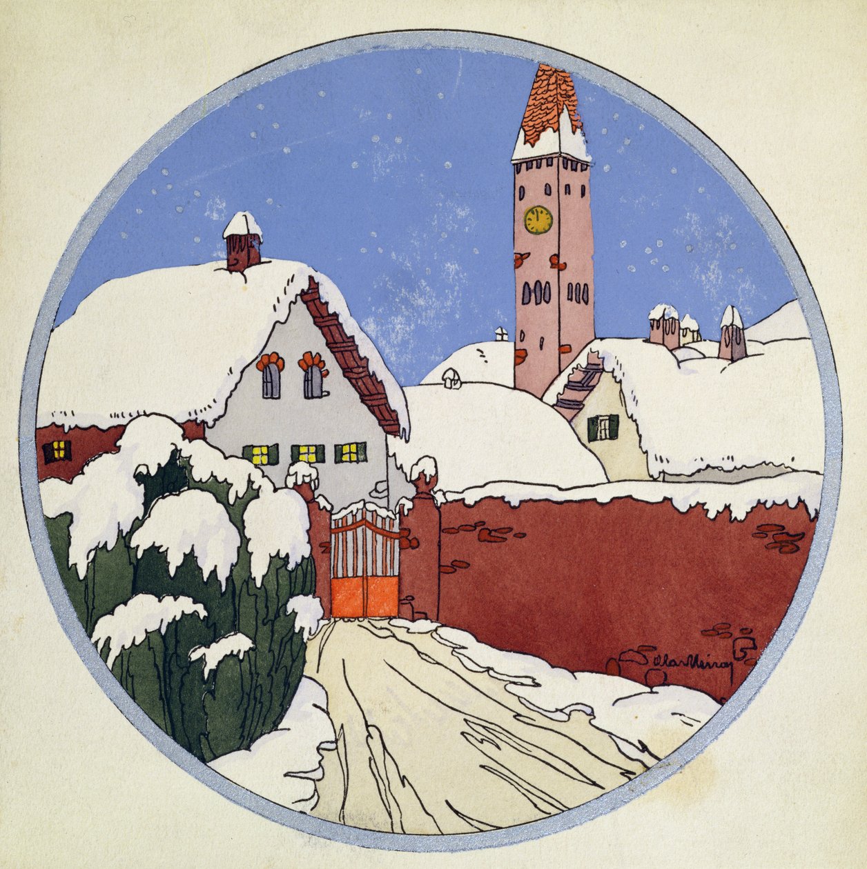 Scène de neige - Unbekannt Unbekannt
