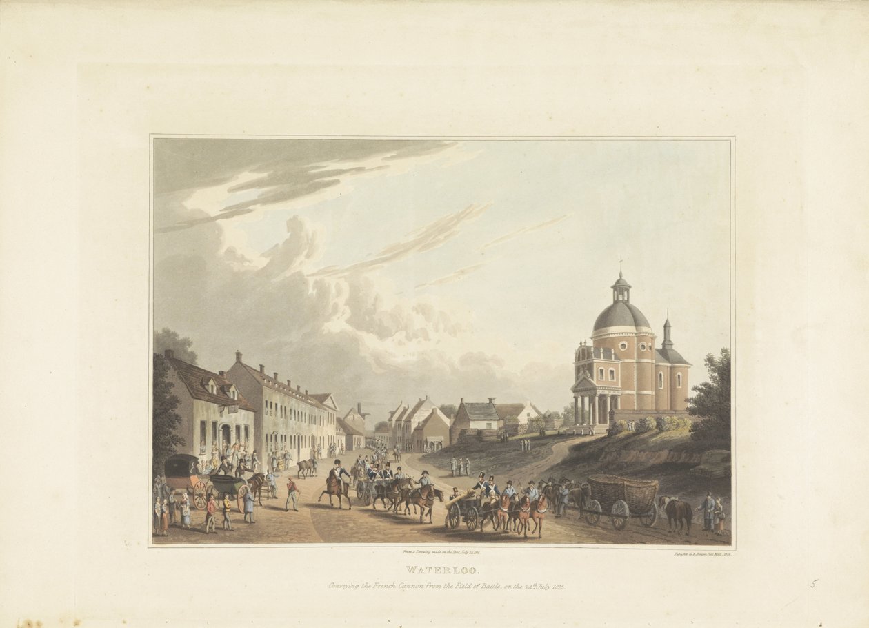 Transport des canons français par Waterloo - Anonymous