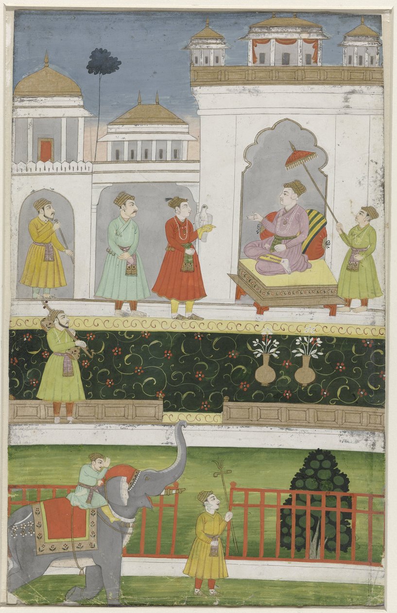 Akbar assis sur son trône - Anonymous