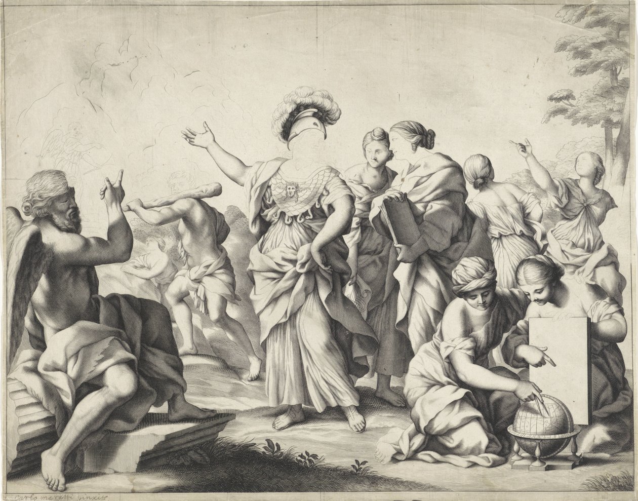 Allégorie avec Minerve - Anonymous