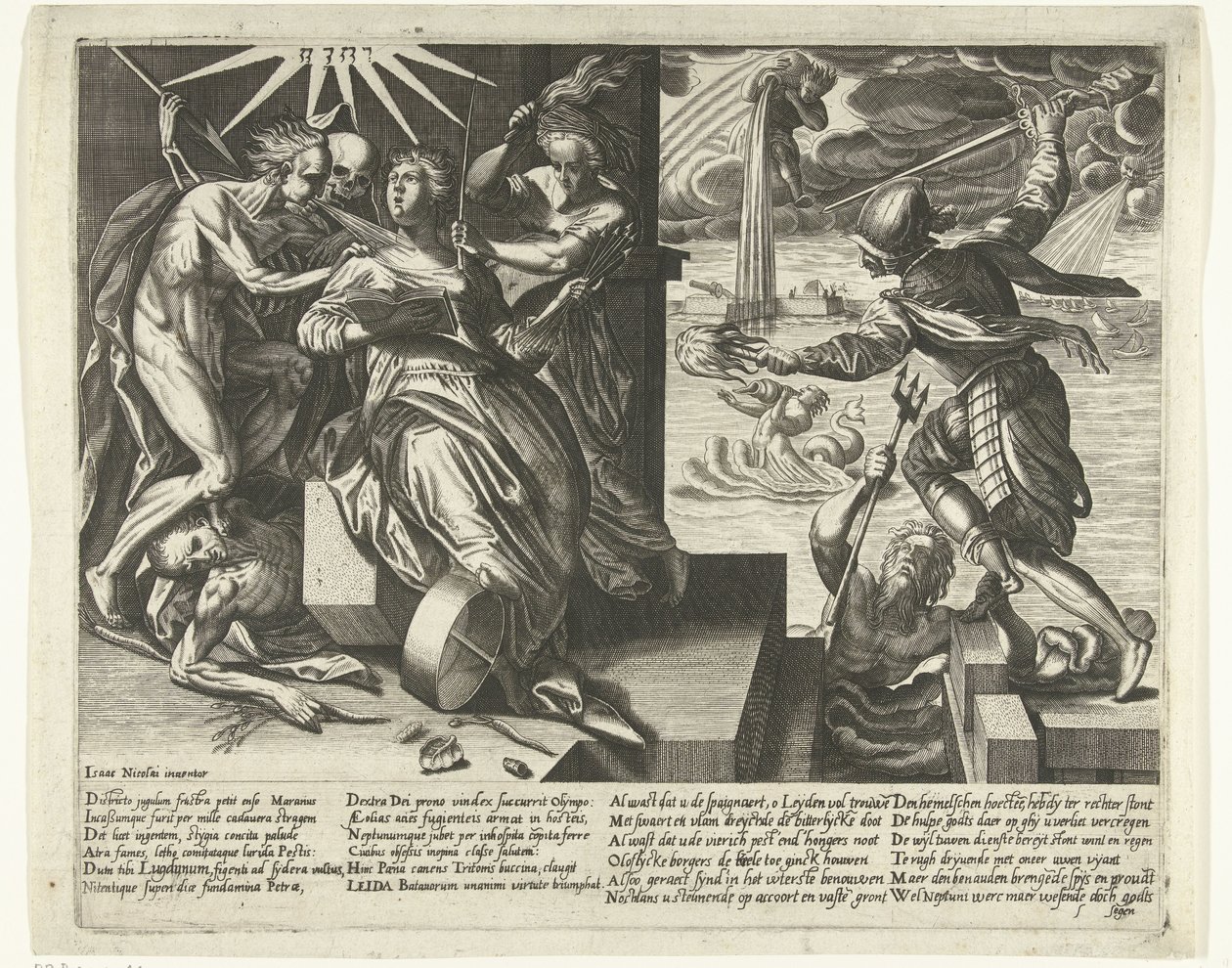 Allégorie de la détresse et du secours de Leyde, 1574 - Anonymous