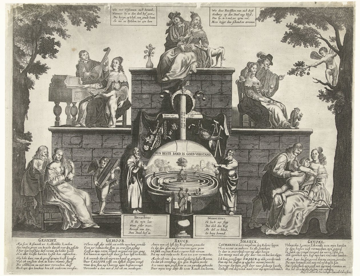 Allégorie du labyrinthe de la folie humaine, vers 1650 - Anonymous