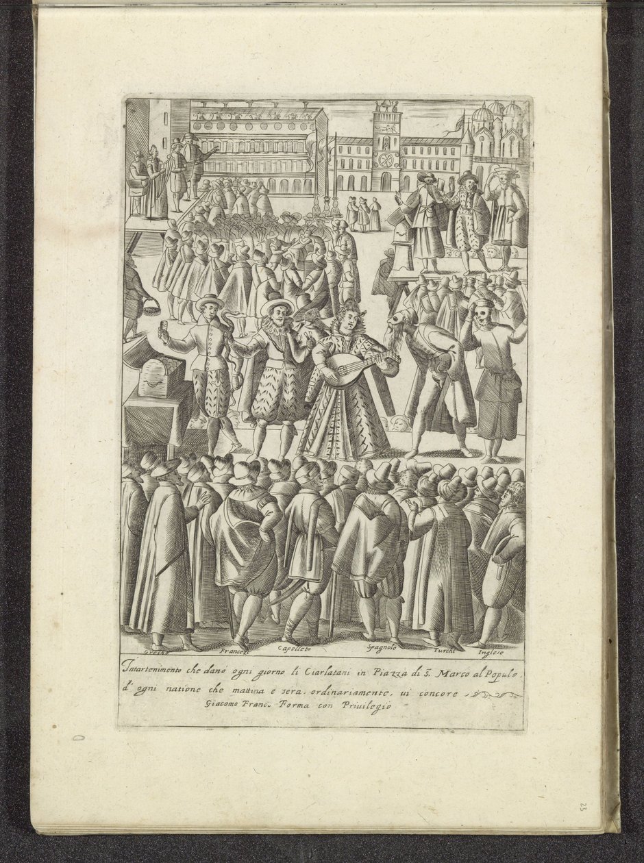 Divertissement sur la place Saint-Marc à Venise - Anonymous