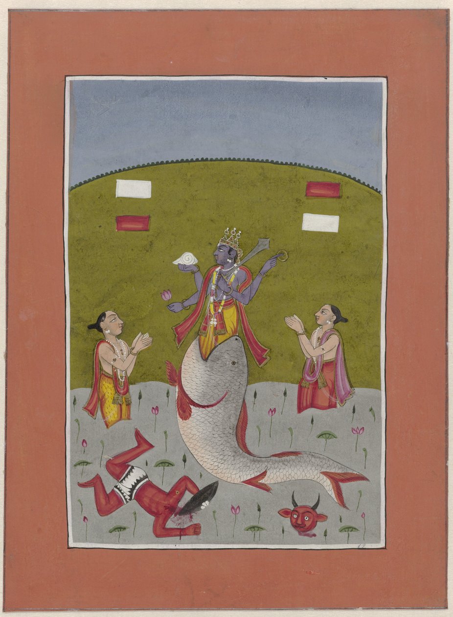 Avatar de Vishnu émergeant de la bouche d