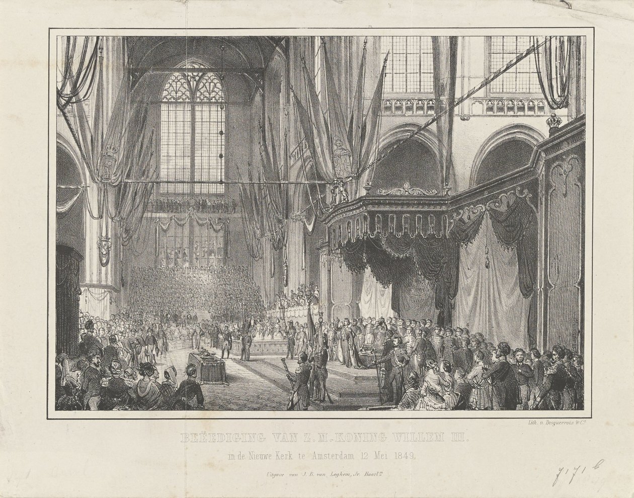 Serment de S.M. le roi Guillaume III à la Nieuwe Kerk d