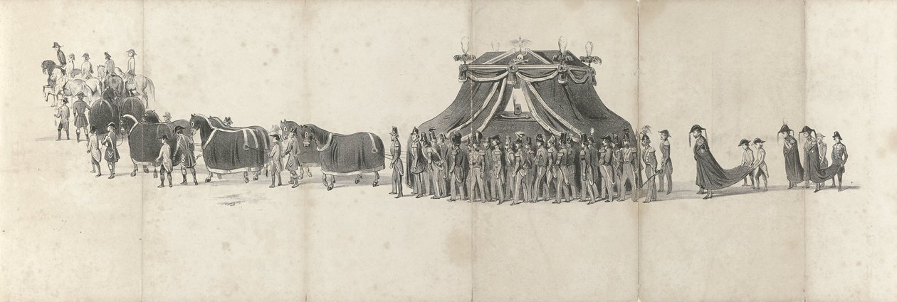 Funérailles du défunt roi Guillaume II à Delft le 4 avril 1849 (feuille 4) - Anonymous