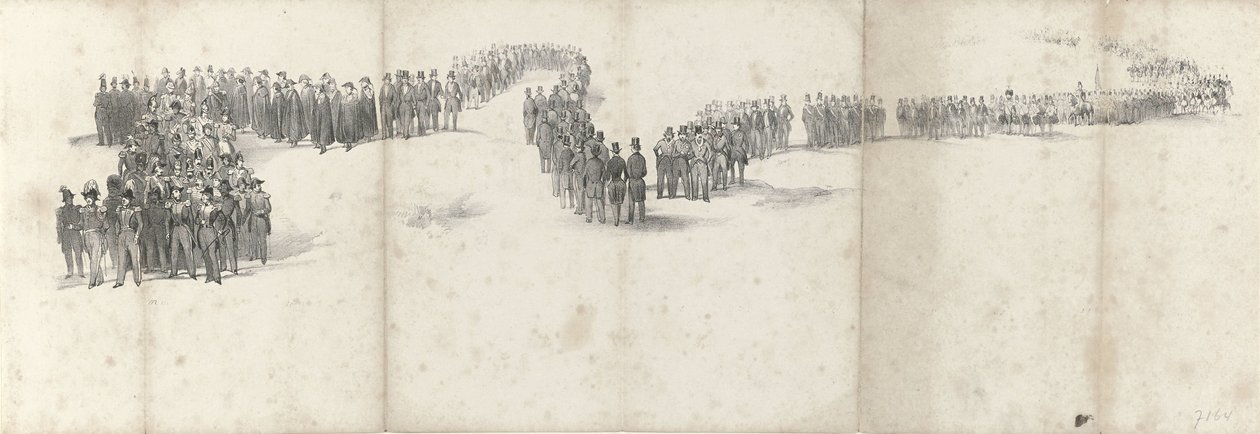 Begrafenis van wijlen koning Willem II te Delft op 4 april 1849 - Anonymous