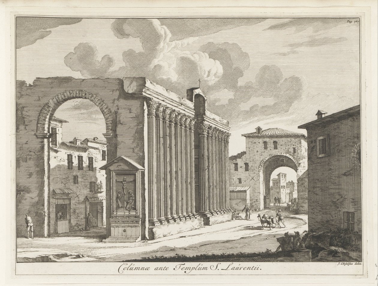 Colonnade de San Lorenzo à Rome - Anonymous