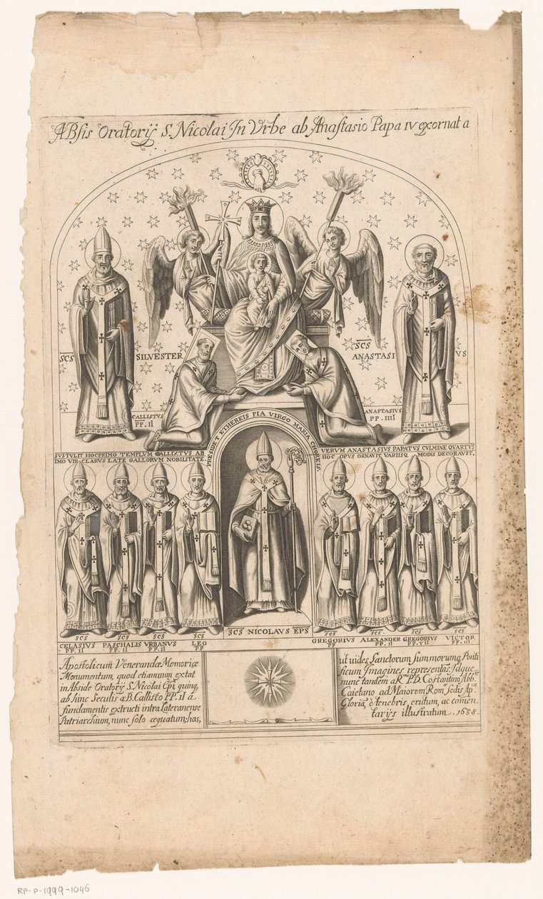 Saint Nicolas entouré de papes - Anonymous