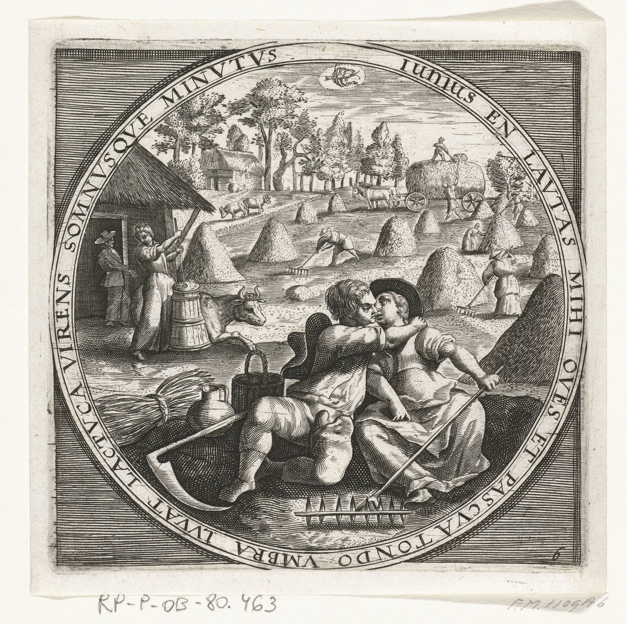 Le mois de juin, fenaison, vers 1600 - Anonymous