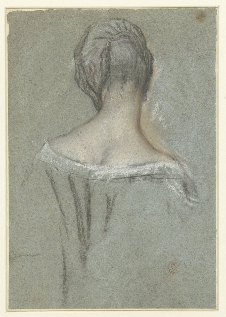 Dame élégante, de dos - Anonymous