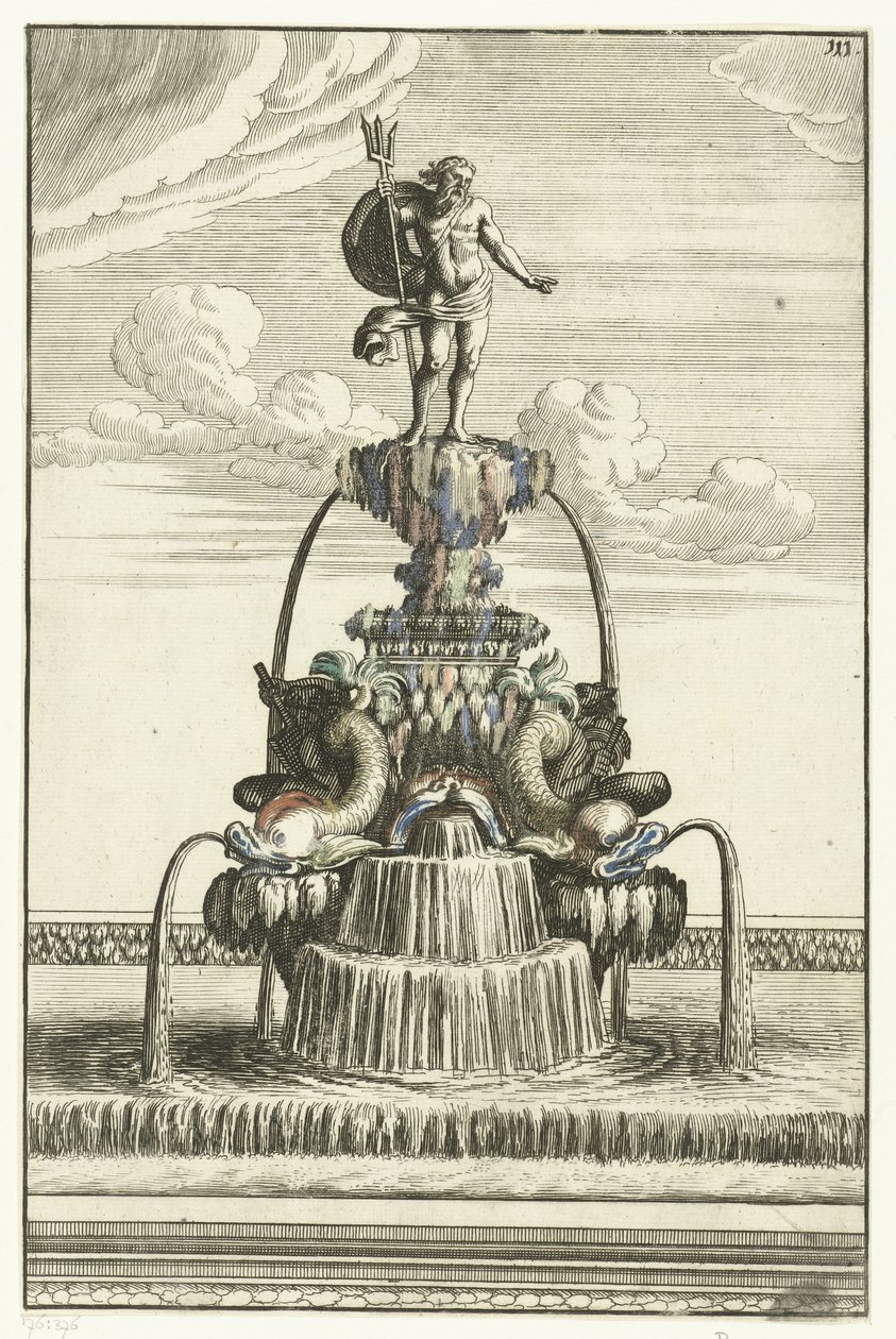 Fontaine avec statue de Neptune - Anonymous