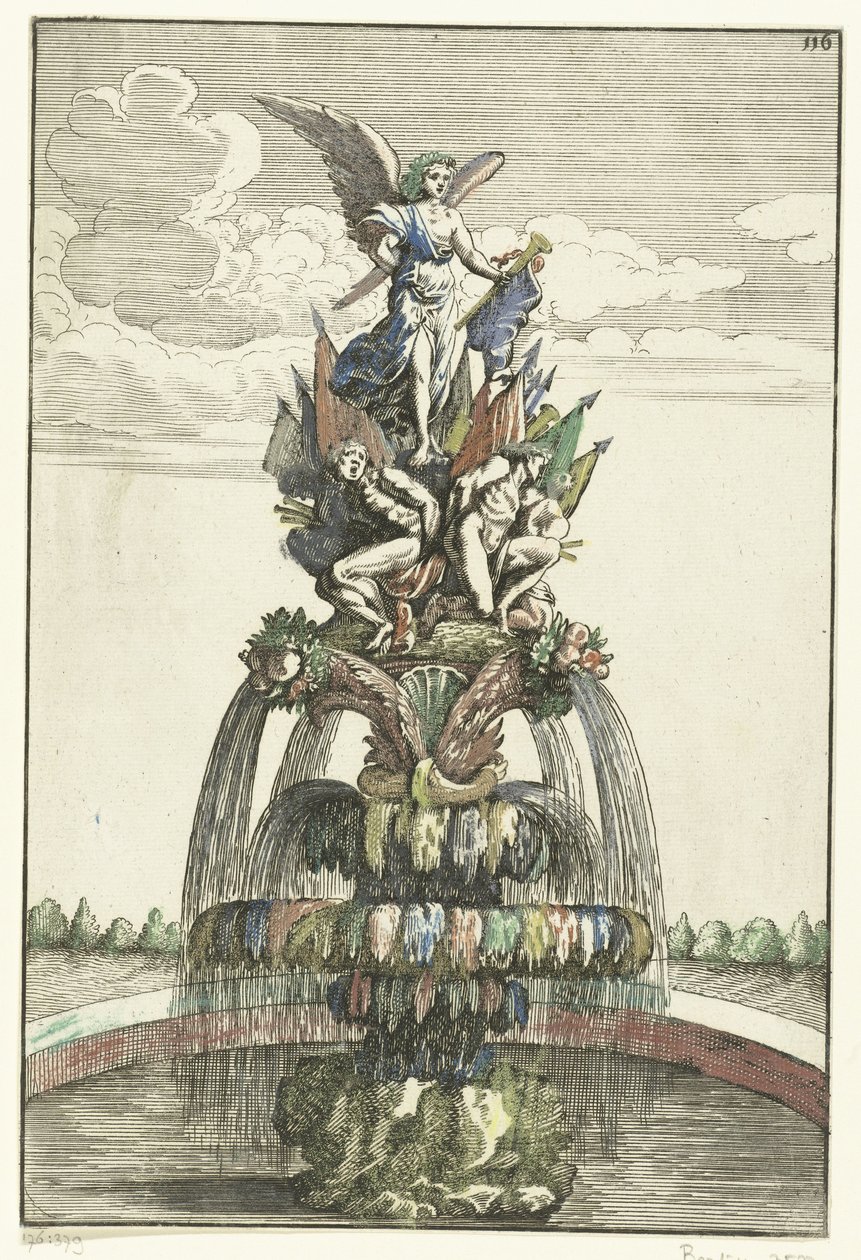 Fontaine avec statue de Victoria - Anonymous