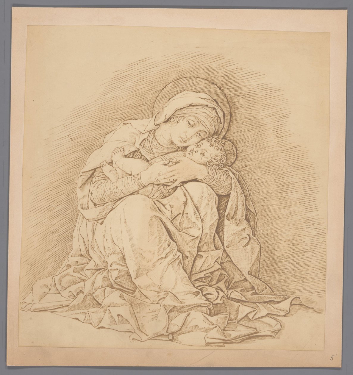 Reproduction photographique de la gravure Vierge à l