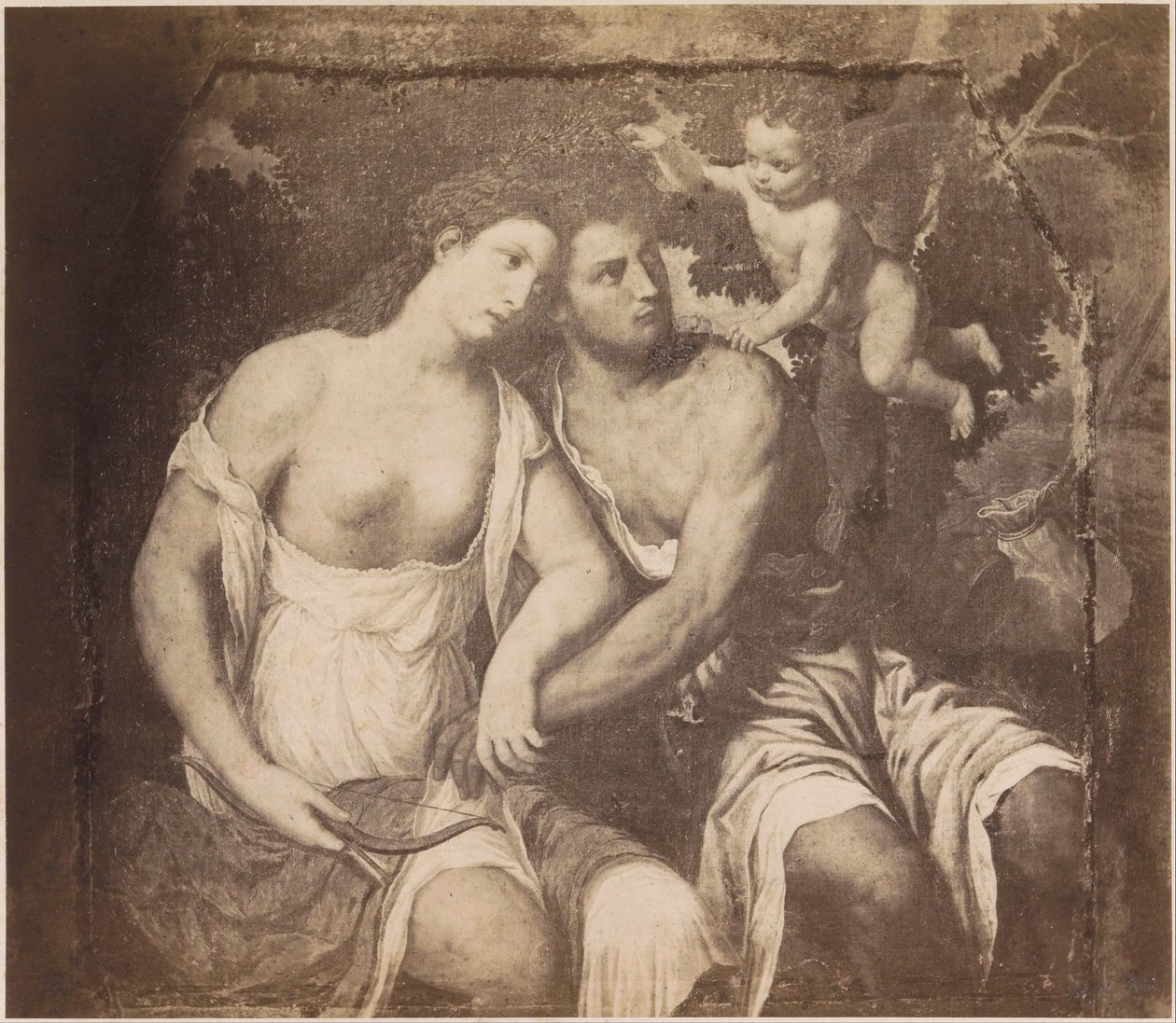 Reproduction photographique de la peinture Vénus et Adonis d