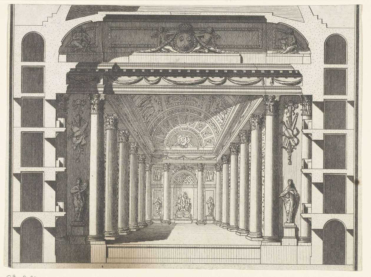 Galerie avec colonnes corinthiennes - Anonymous