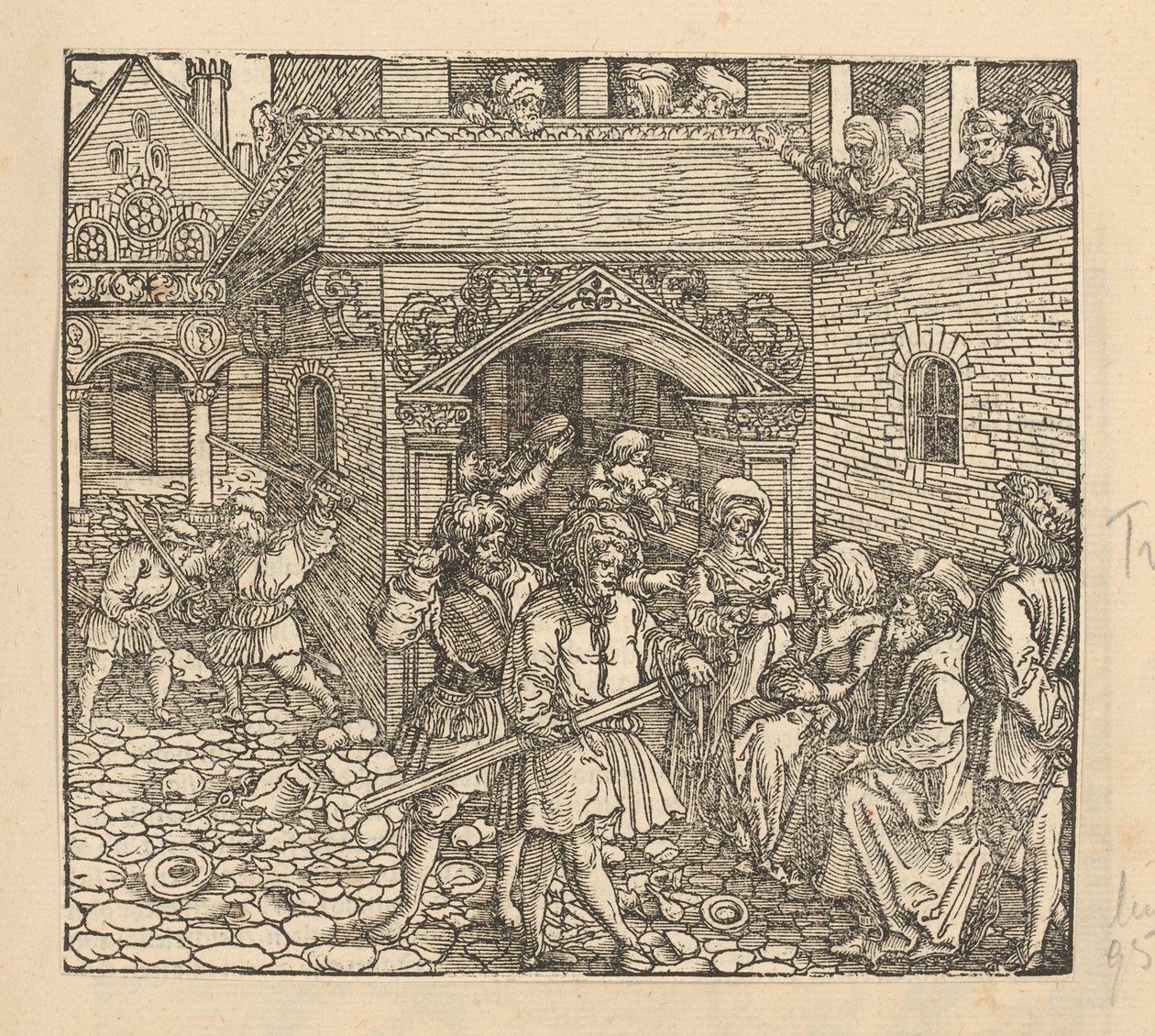 Hommes armés dans un village - Anonymous