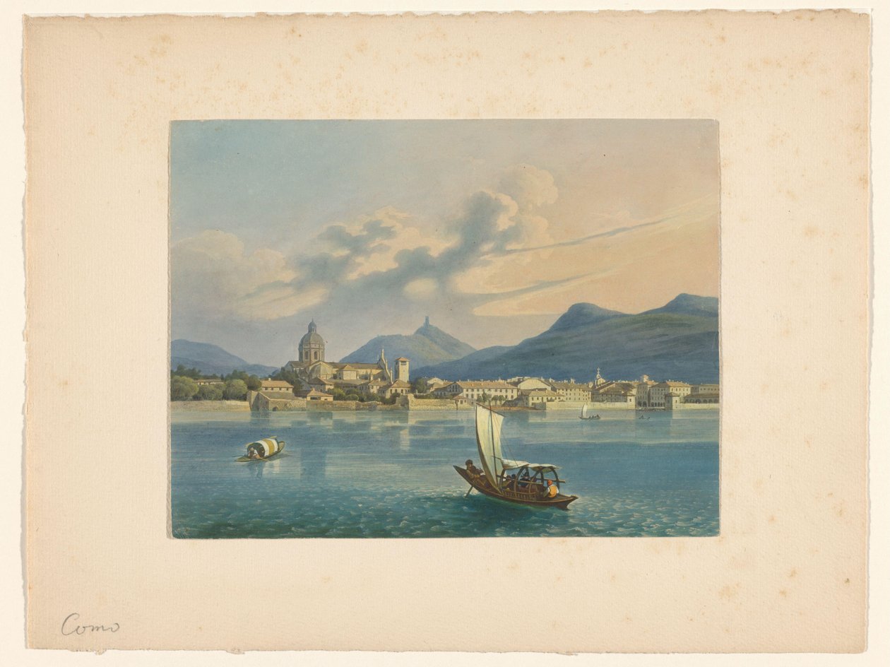 Vue de Côme au lac de Côme - Anonymous