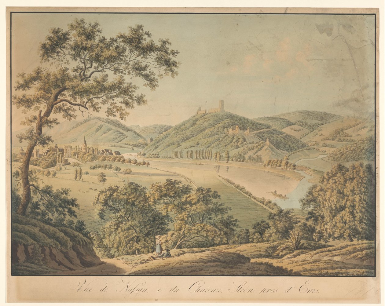Vue de Nassau et du château Stein, près d