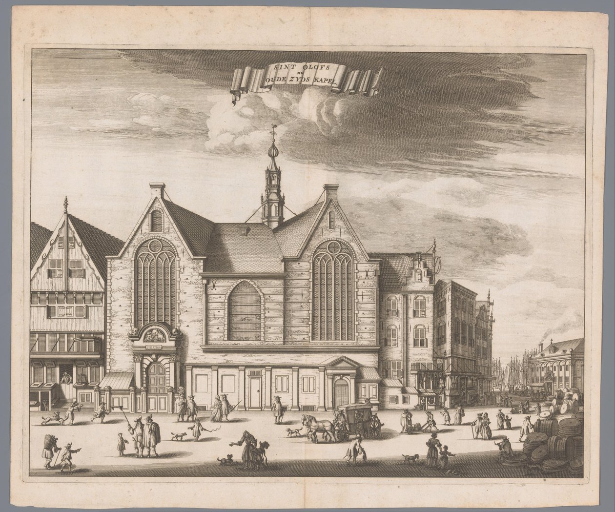 Vue de la chapelle Saint-Olaf (Oudezijds Kapel) à Amsterdam - Anonymous