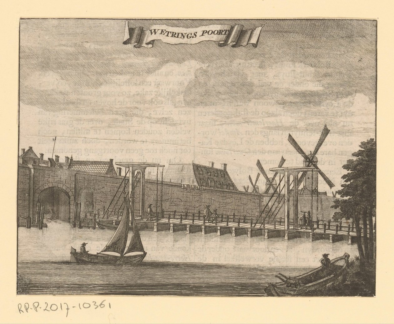Vue de la Weteringpoort à Amsterdam - Anonymous