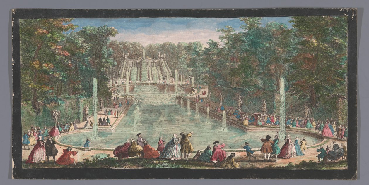 Vue des cascades du jardin du Château de Saint-Cloud - Anonymous