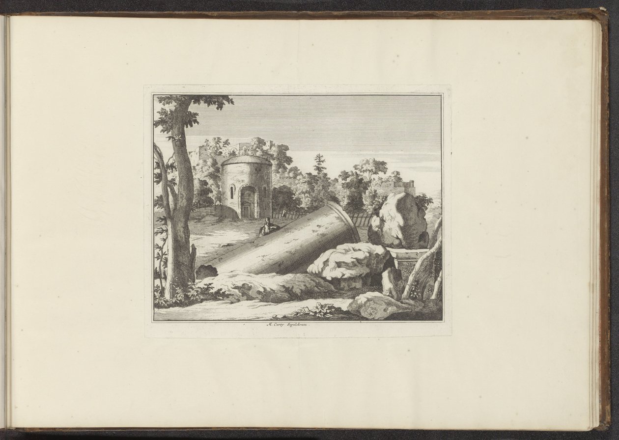 Vue sur la ruine de M. Curty (Paleizen en monumenten in Venetië, Livorno, Napels en Rome) - Anonymous