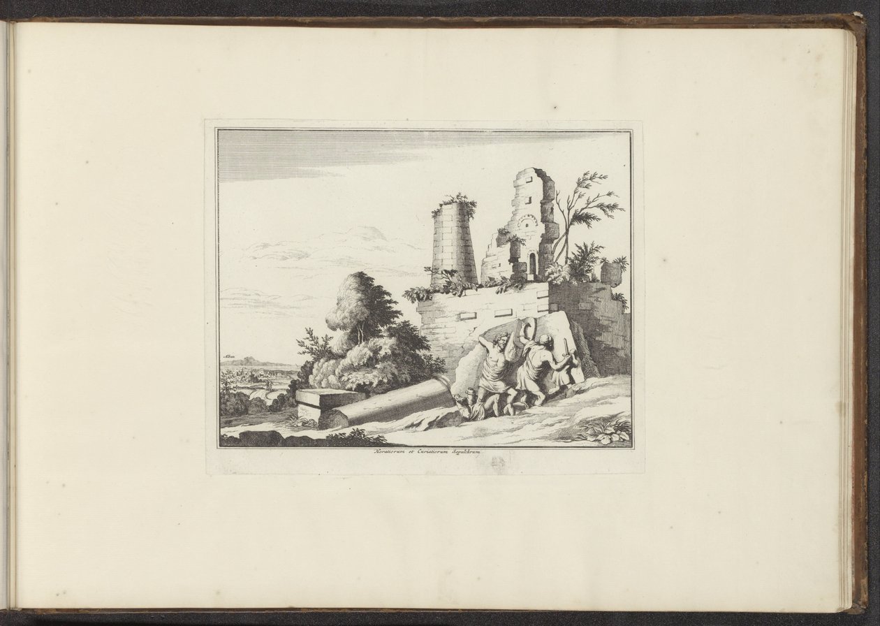 Vue de la ruine du tombeau des Horatii et des Curatii à Rome - Anonymous