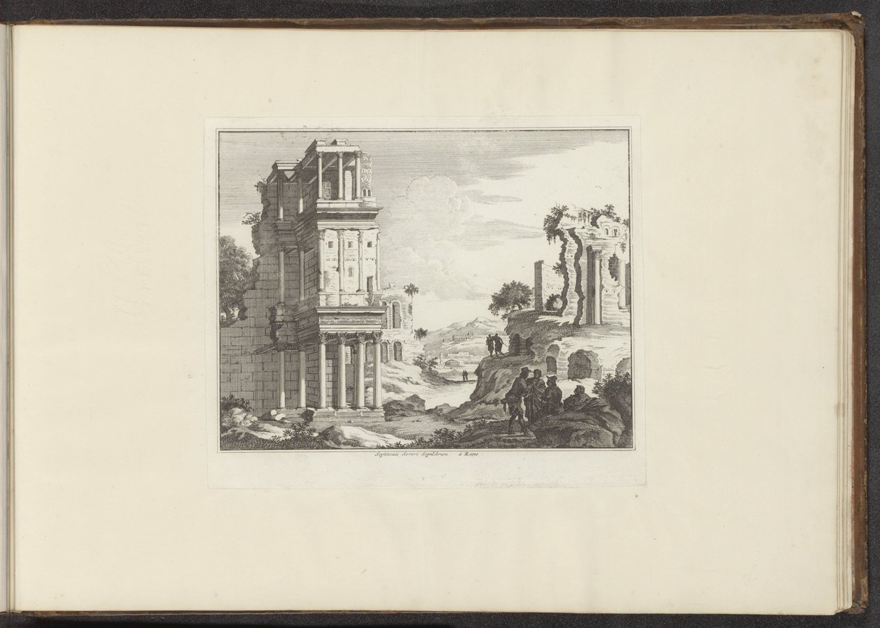 Vue de la ruine du Septizonium à Rome (série: Palais et monuments à Venise, Livourne, Naples et Rome) - Anonymous