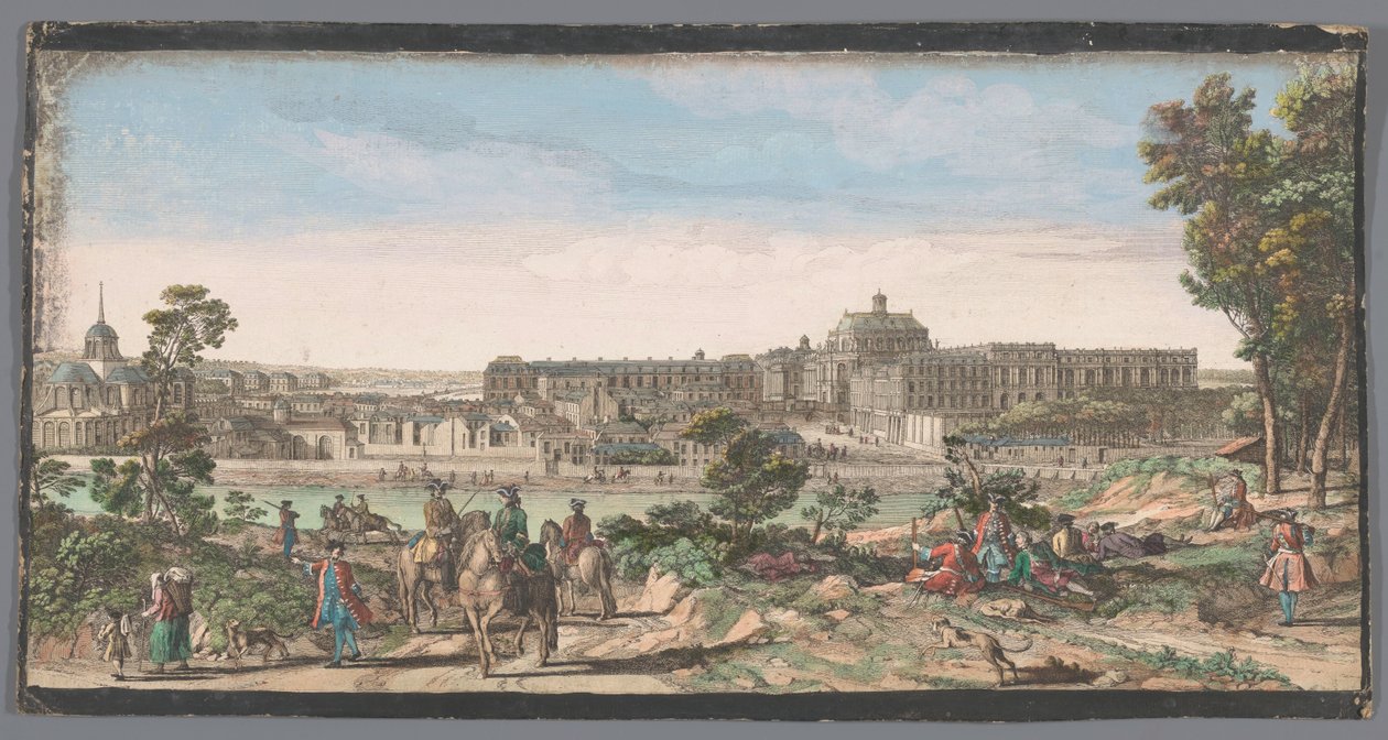 Vue de la ville et du Palais de Versailles - Anonymous