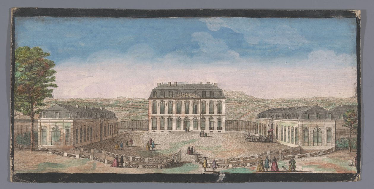 Vue de la façade du Château de Belle-Vue à Meudon - Anonymous