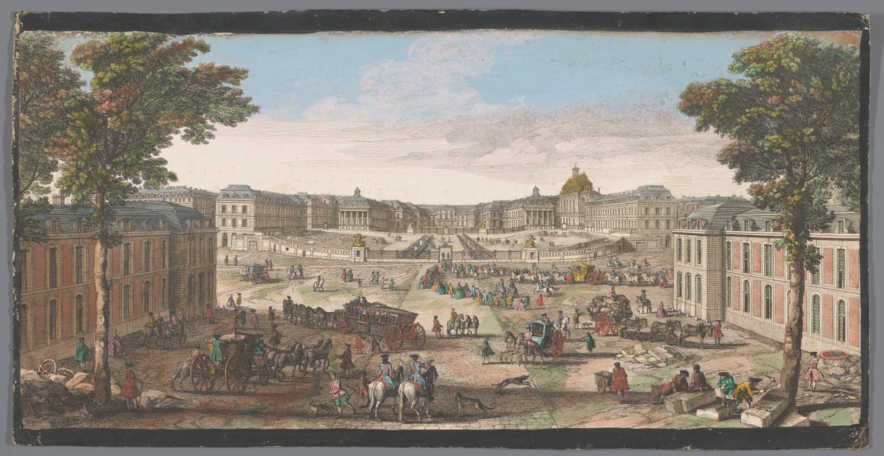 Vue de la façade du Palais de Versailles - Anonymous