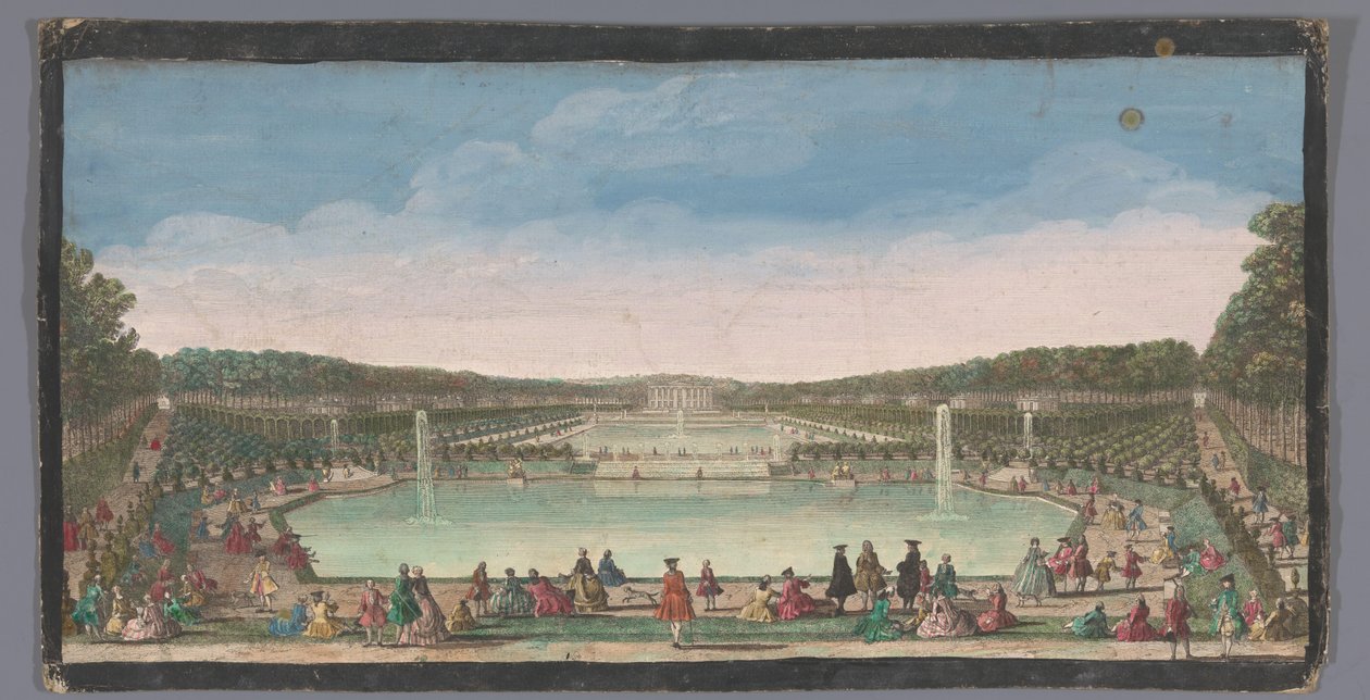 Vue du Chateau de Marli prise du bas du grand parterre - Anonymous