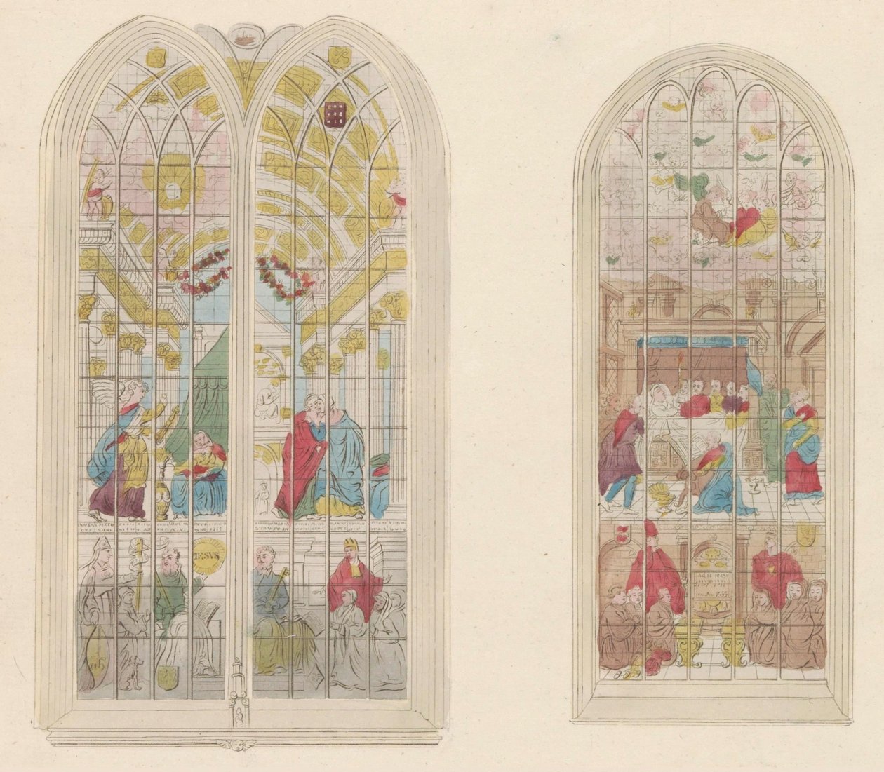 Représentation des fameuses Vitres peintes de l