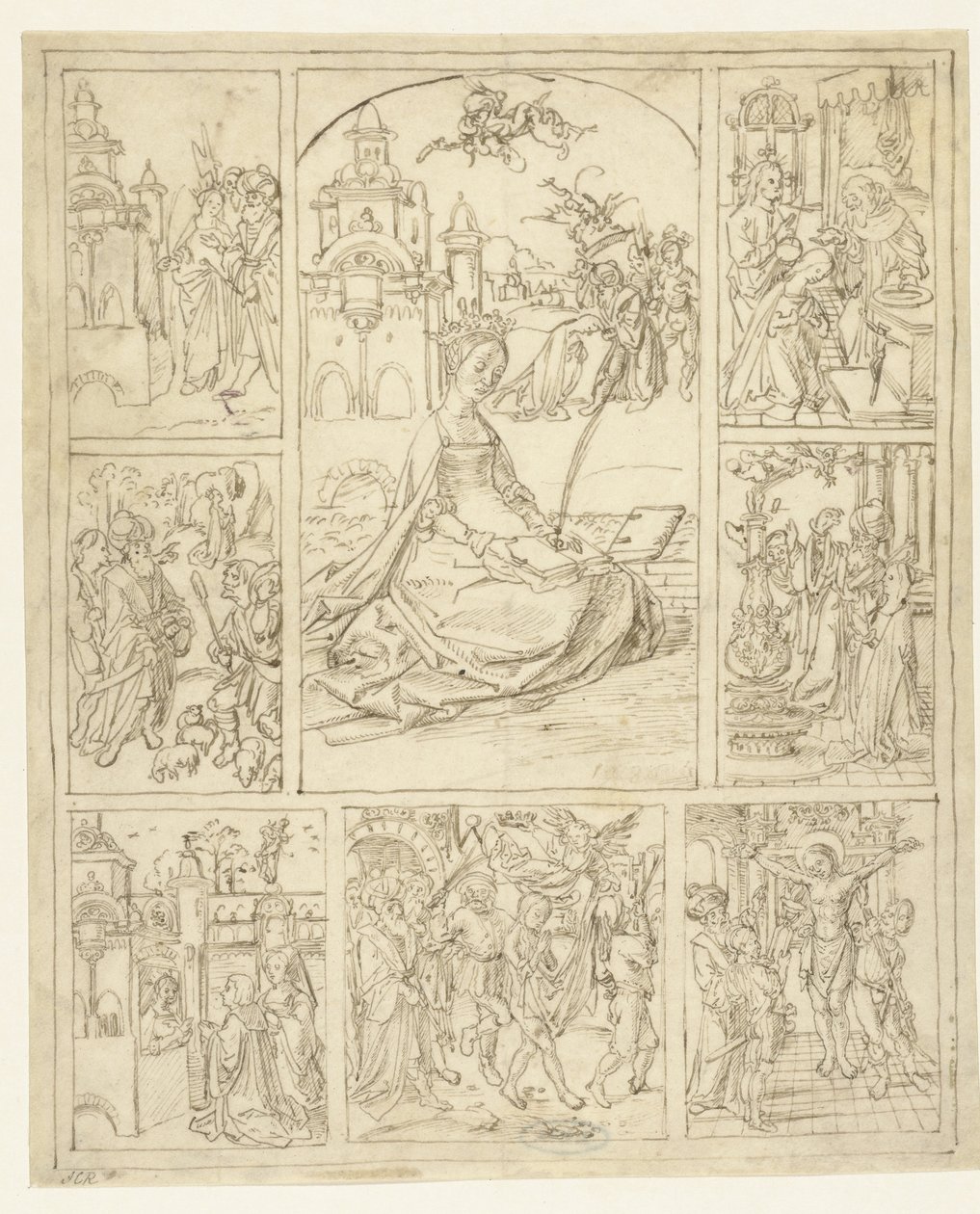 Sainte Barbe et scènes de sa vie - Anonymous