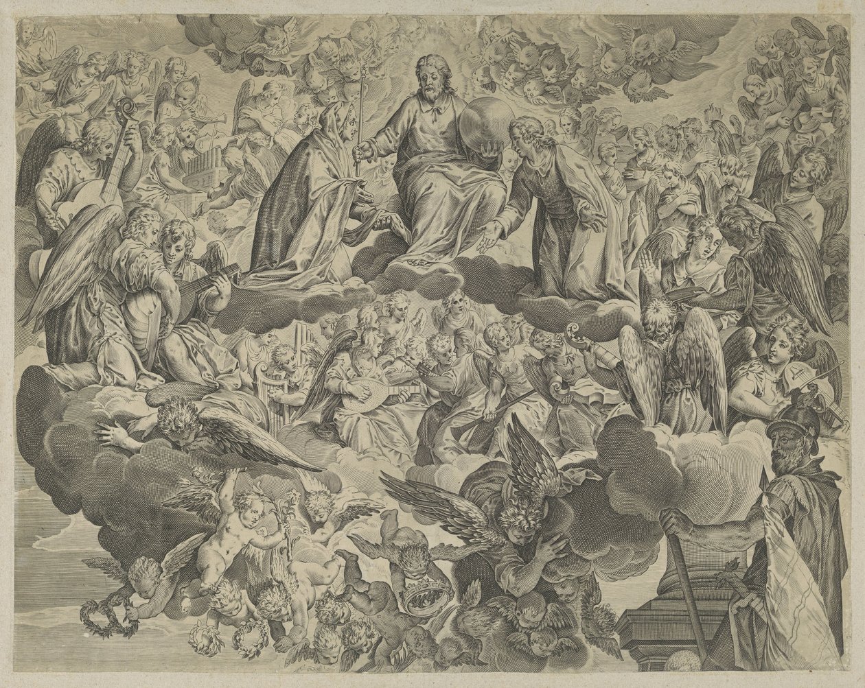 Le martyre de sainte Justine de Padoue (moitié supérieure) - Anonymous