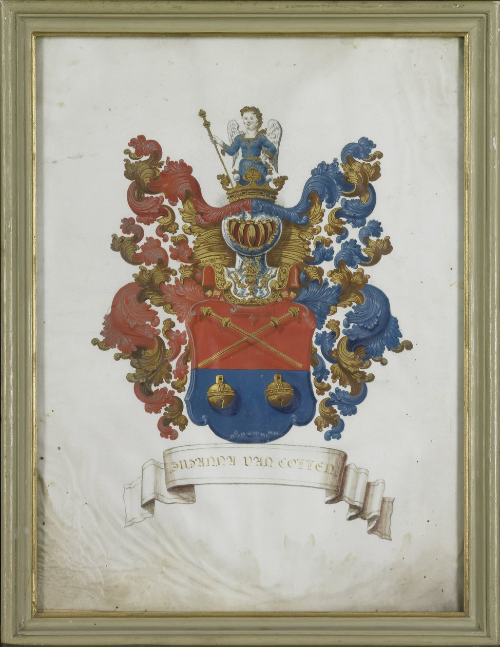 Les armoiries de Susanna van Collen (1692-1745), épouse de Jacob Feitama - Anonymous