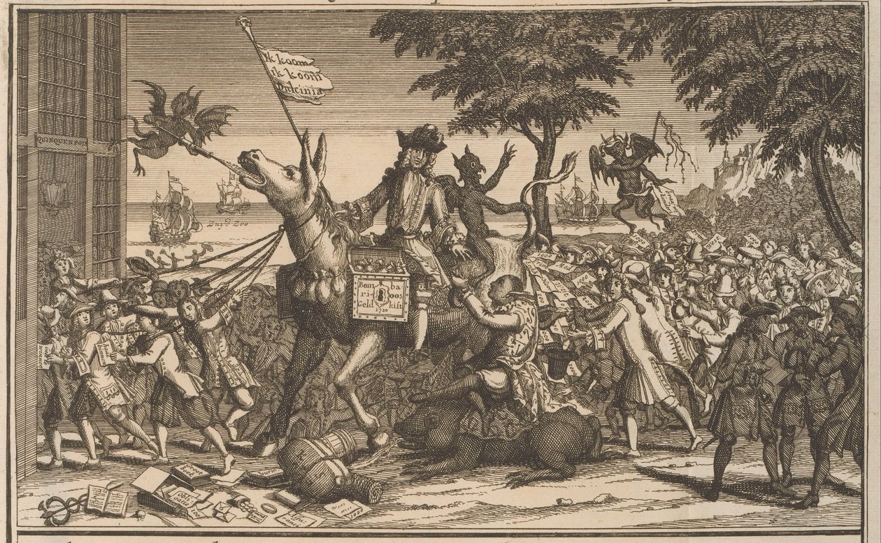 Law, comme un second Don Quichotte, sur le Graauwtje de Sancho Panza - Anonymous