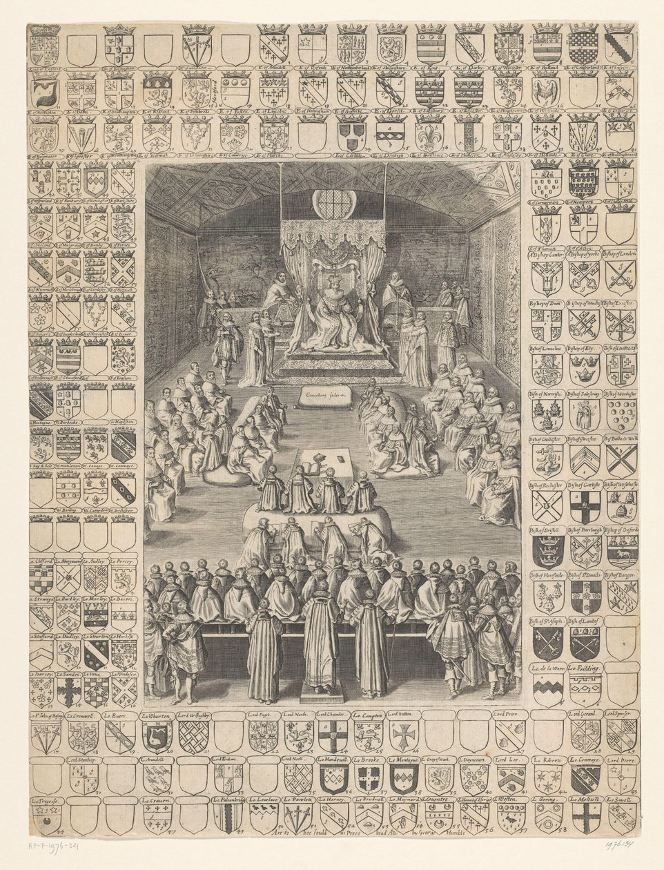 Charles Ier ouvre la session du Parlement, 1628 - Anonymous