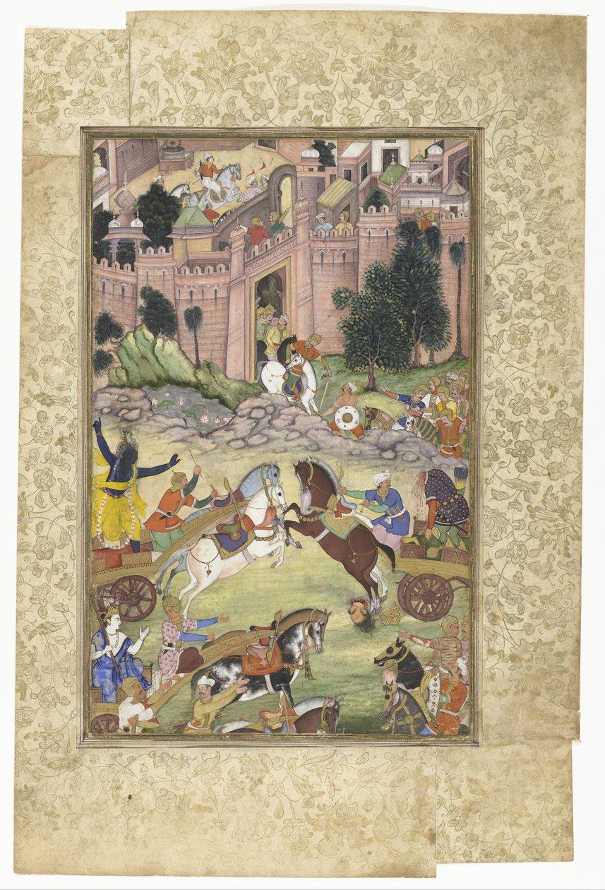 Krishna tue le démon Sri Gala (scène du Harivamsa) - Anonymous